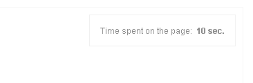 Time spent on survey page